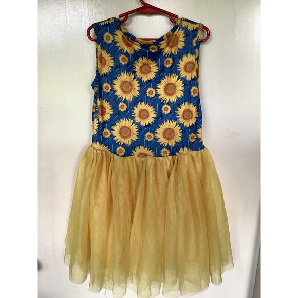 Girls size 2XL sunflower dress - Picture 1 of 3
